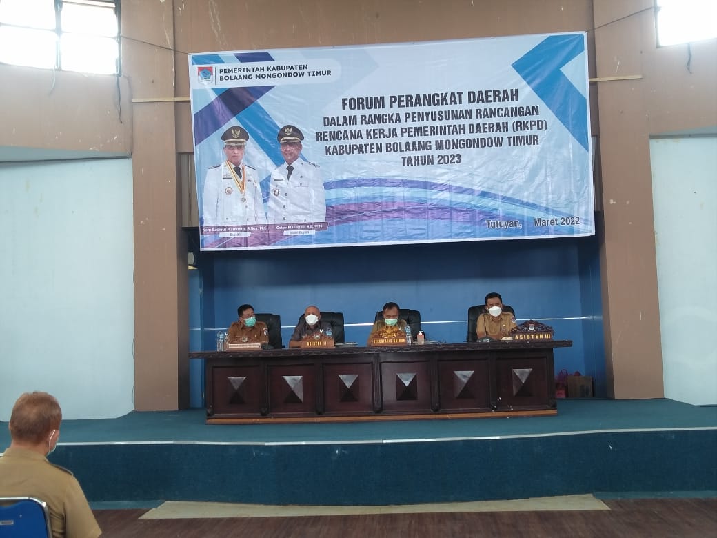 Pemda Boltim Bahas Penyusunan RKPD 2023 Dalam Forum Perangkat Daerah