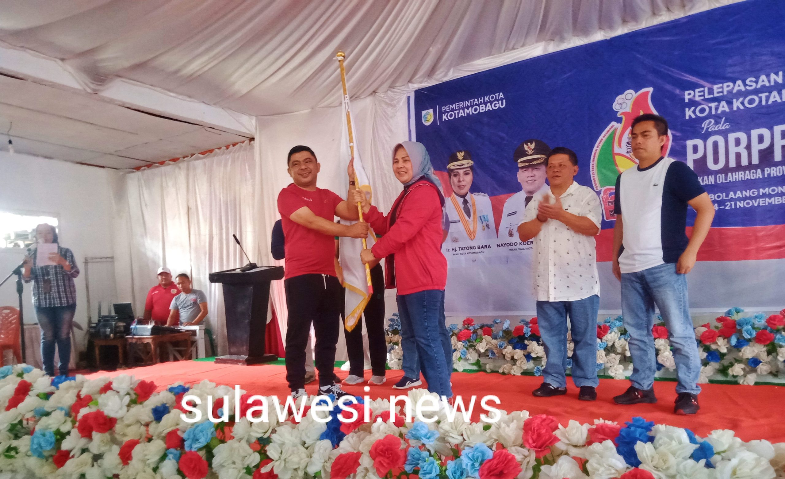 Resmi Dilepas, Ini Harapan Wali Kota dan Ketua KONI untuk Kontingen Kotamobagu Tanding di Porprov Sulut ke-XI