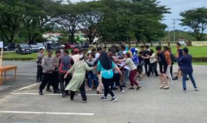 Persiapan Pengamanan Pilkada, Bawaslu Bolsel Hadiri Latihan Sispamkota yang Digelar Polres.