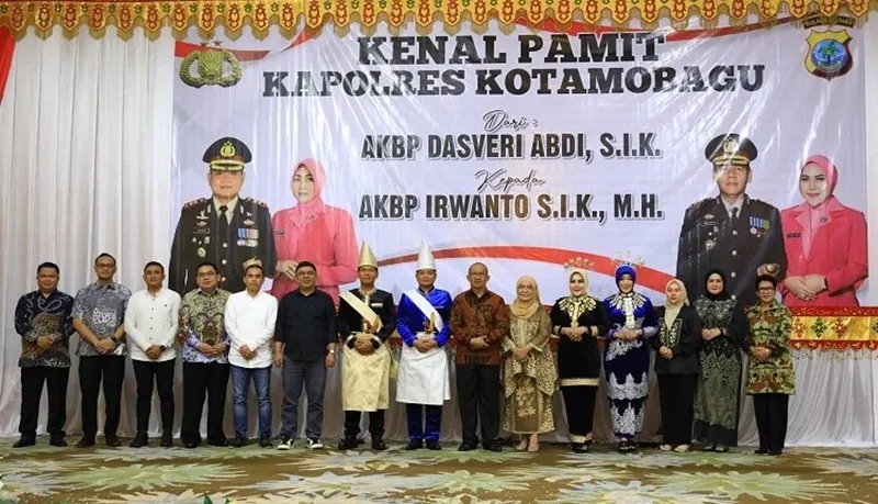 Dua Pimpinan DPRD Kotamobagu Hadiri Acara Kenal Pamit Kapolres.