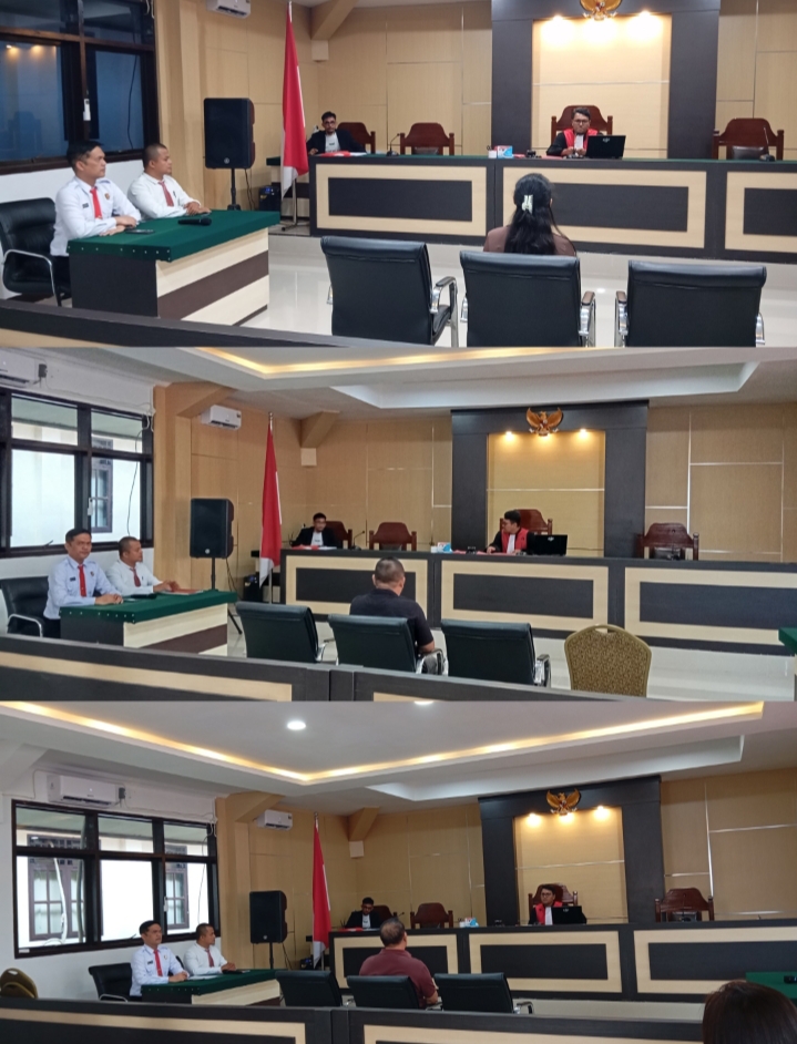 Prosesi Persidangan Di PN Kotamobagu Untuk Ketiga Pemilik Toko Penjual Minol Tanpa Izin, Jumat 21 November 2025. (Foto: Zakir)