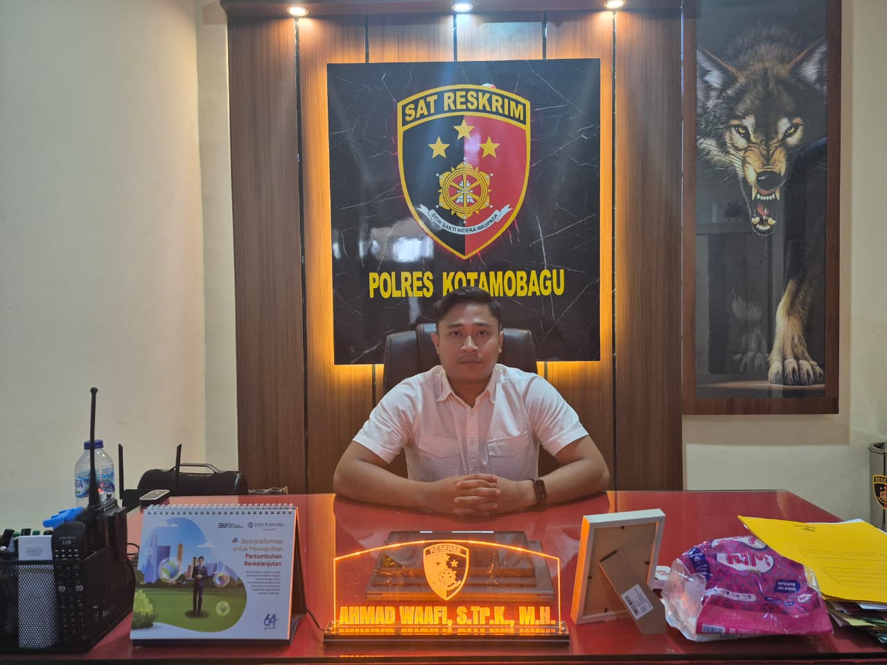 Kasat Reskrim Polres Kotamobagu, Iptu Ahmad Waafi, S.Trk, MH.